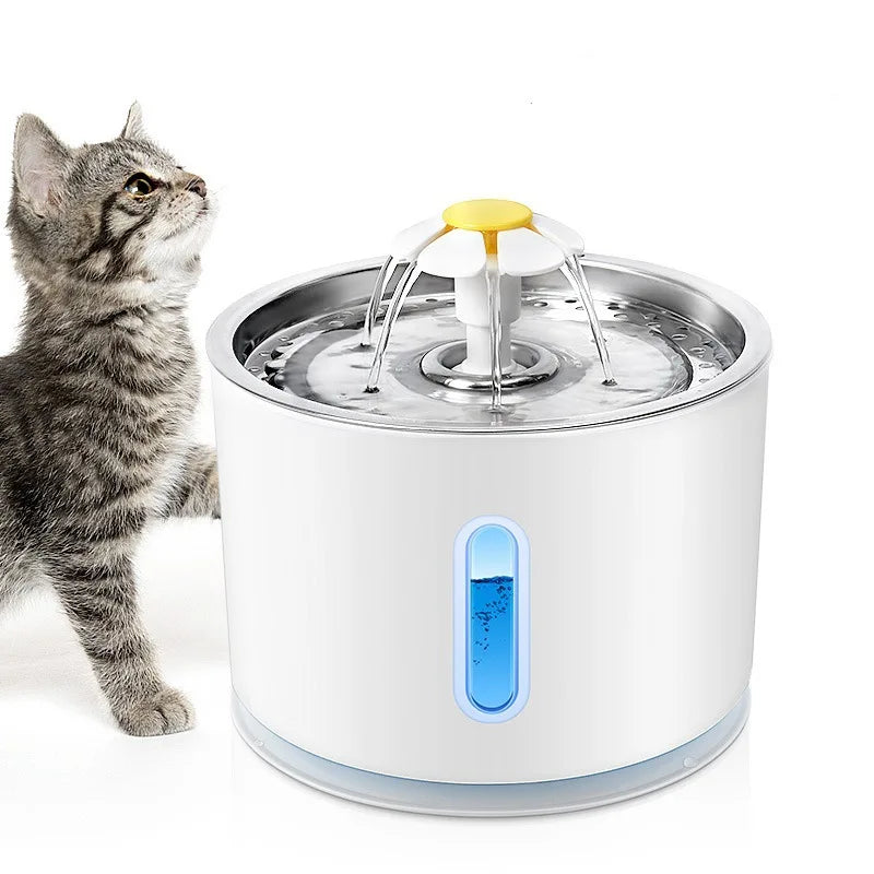 Distributore di cibo e acqua 2 in 1, per gatti e cani