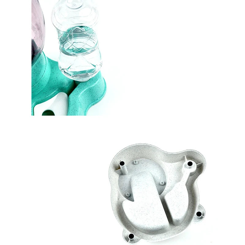 Distributore di cibo e acqua 2 in 1, per gatti e cani
