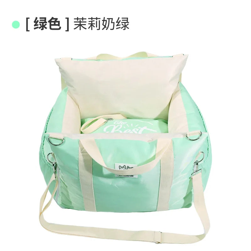 Pet car safety seat out of the kennel, dirt-resistant, easy to clean, water-proof outdoor cat litter, car bag, cat bag