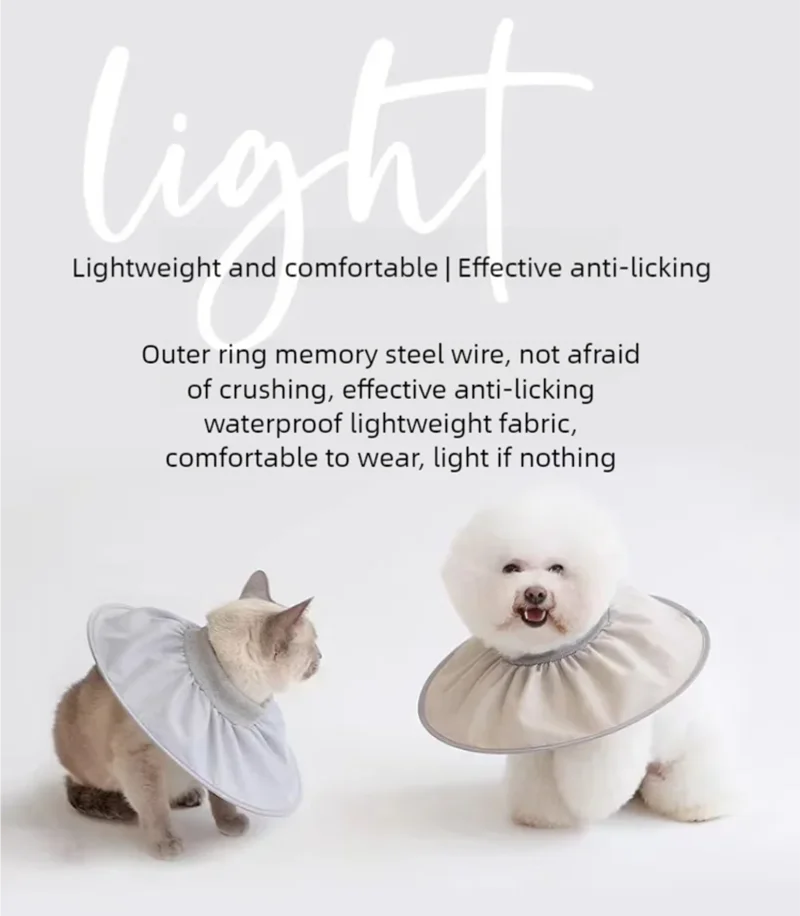 Pet Elizabeth Collar Sterilization Care Collar Cat and Dog Grooming Collar Anti-Licking and Biting Small Size Dogs Headgear