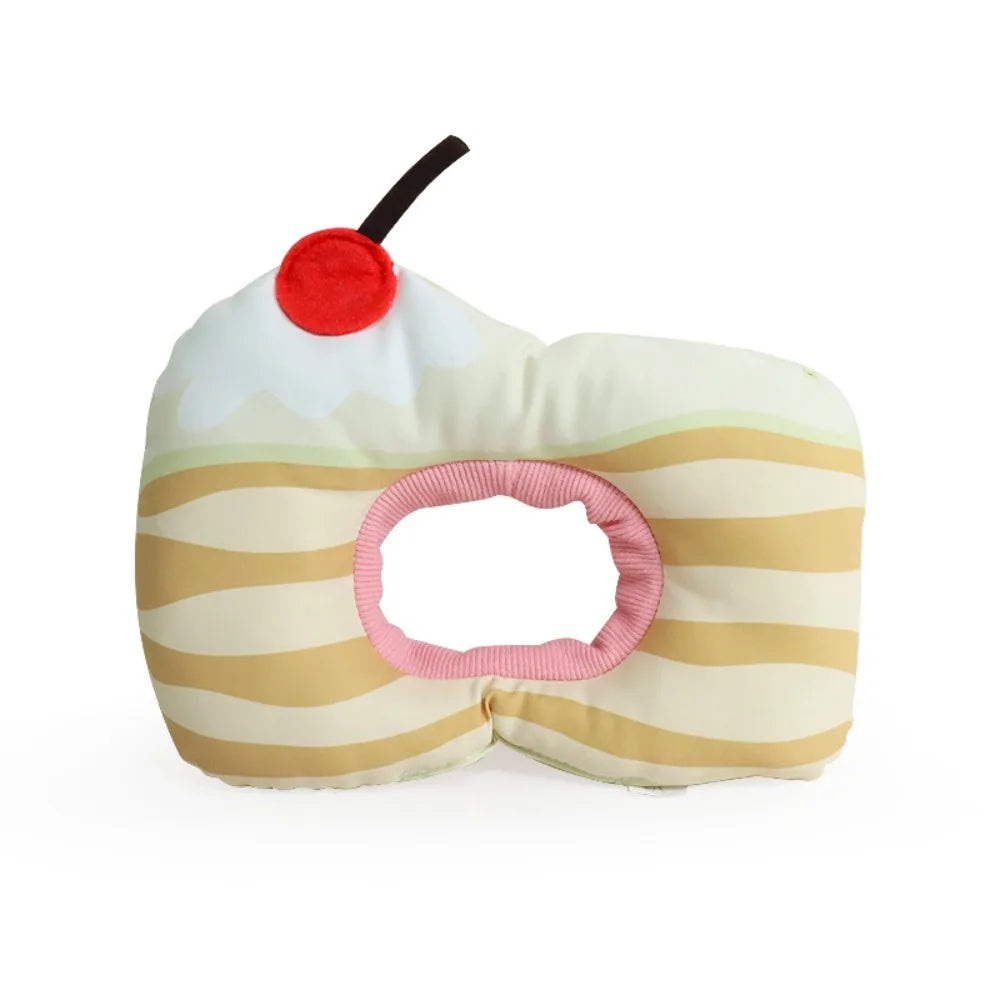 Cartoon Cat Protective Collar Soft Adjustable Cat Recovery Collar Fish Shape Anti-Bite Lick Pet Elizabethan Collar Wound Healing