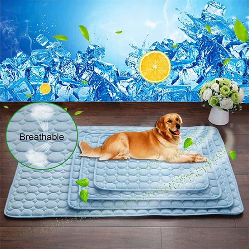Cooling Mat For Dogs And Cats Summer Pet Cooling Pad Durable Waterproof Dog Bed Cool Mat For Small Medium Large Dogs Non Toxic