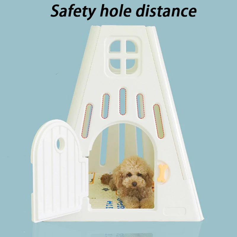 Indoor Teddy Dog House Outdoors Plastic Bichon House Small Medium Chihuahua Puppy Kennel Door Luxury Breathable Dogs Supplies