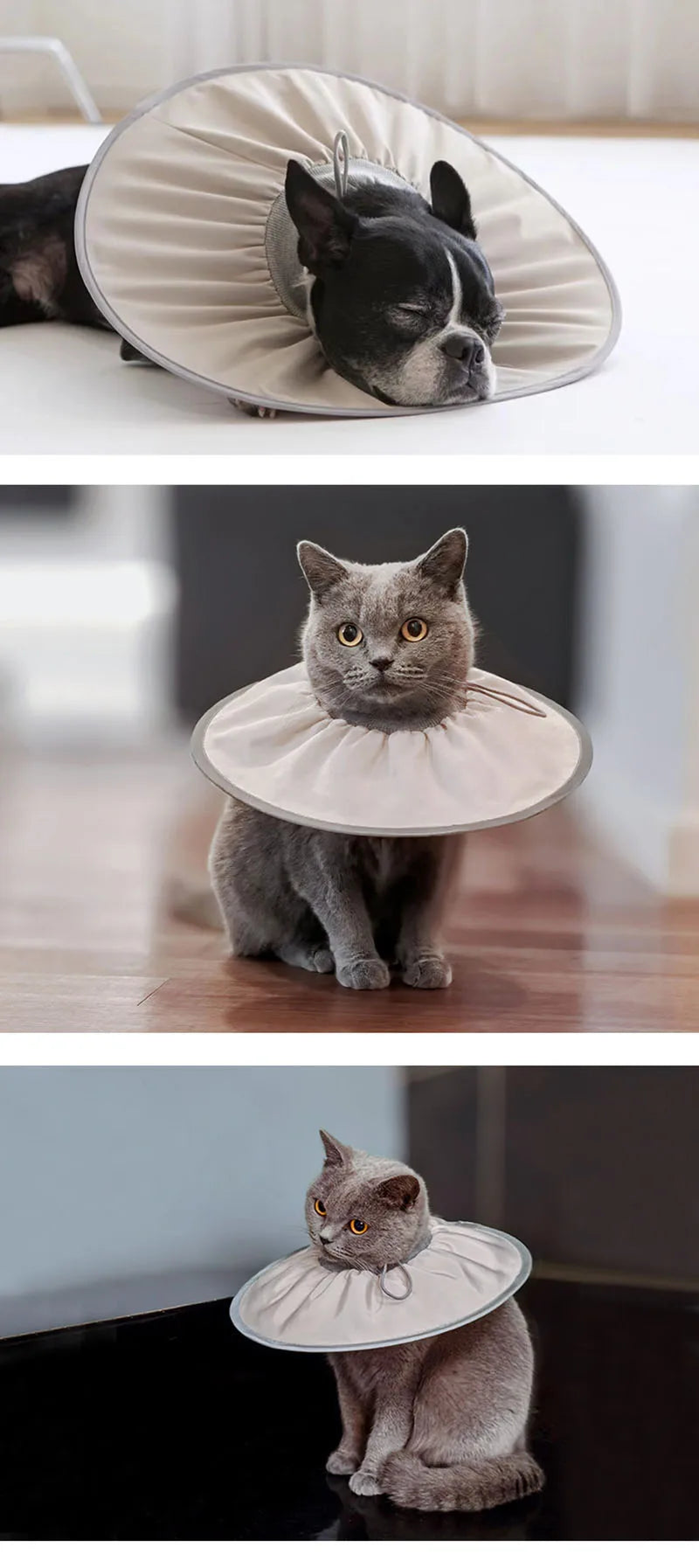 Pet Elizabeth Collar Sterilization Care Collar Cat and Dog Grooming Collar Anti-Licking and Biting Small Size Dogs Headgear