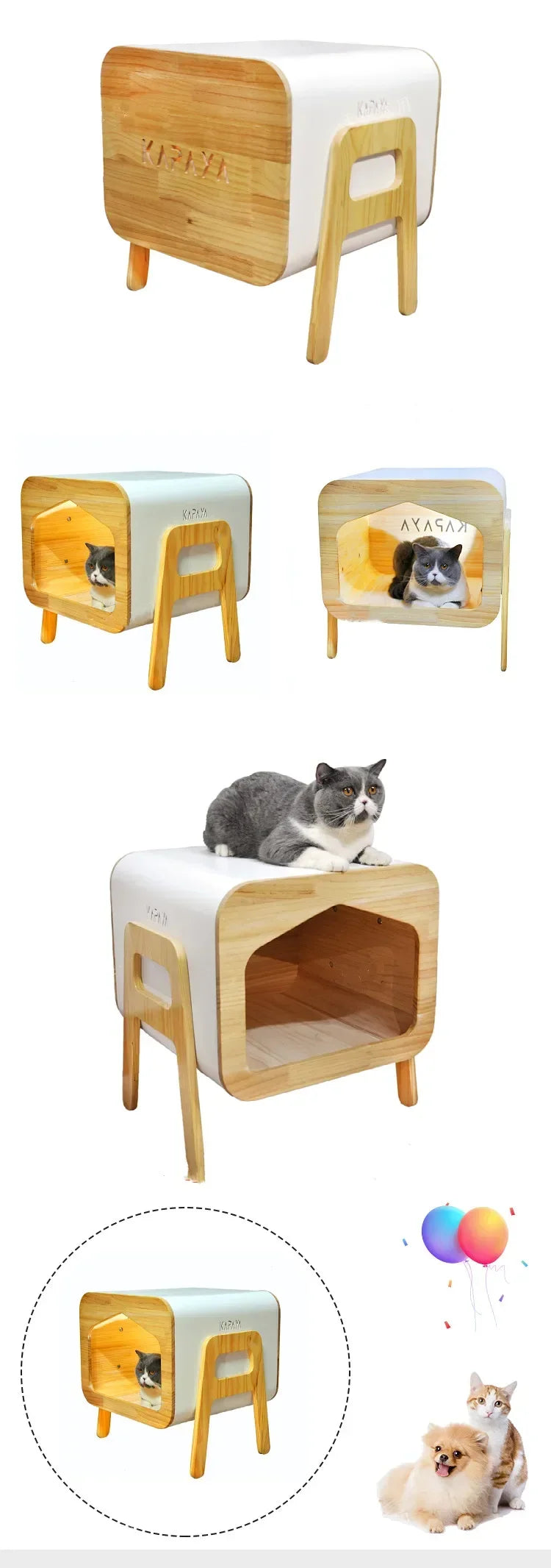 Hot Sale High Quality Kennel Cat House Pet Furniture Luxury Wooden Indoor Kennel Cat House