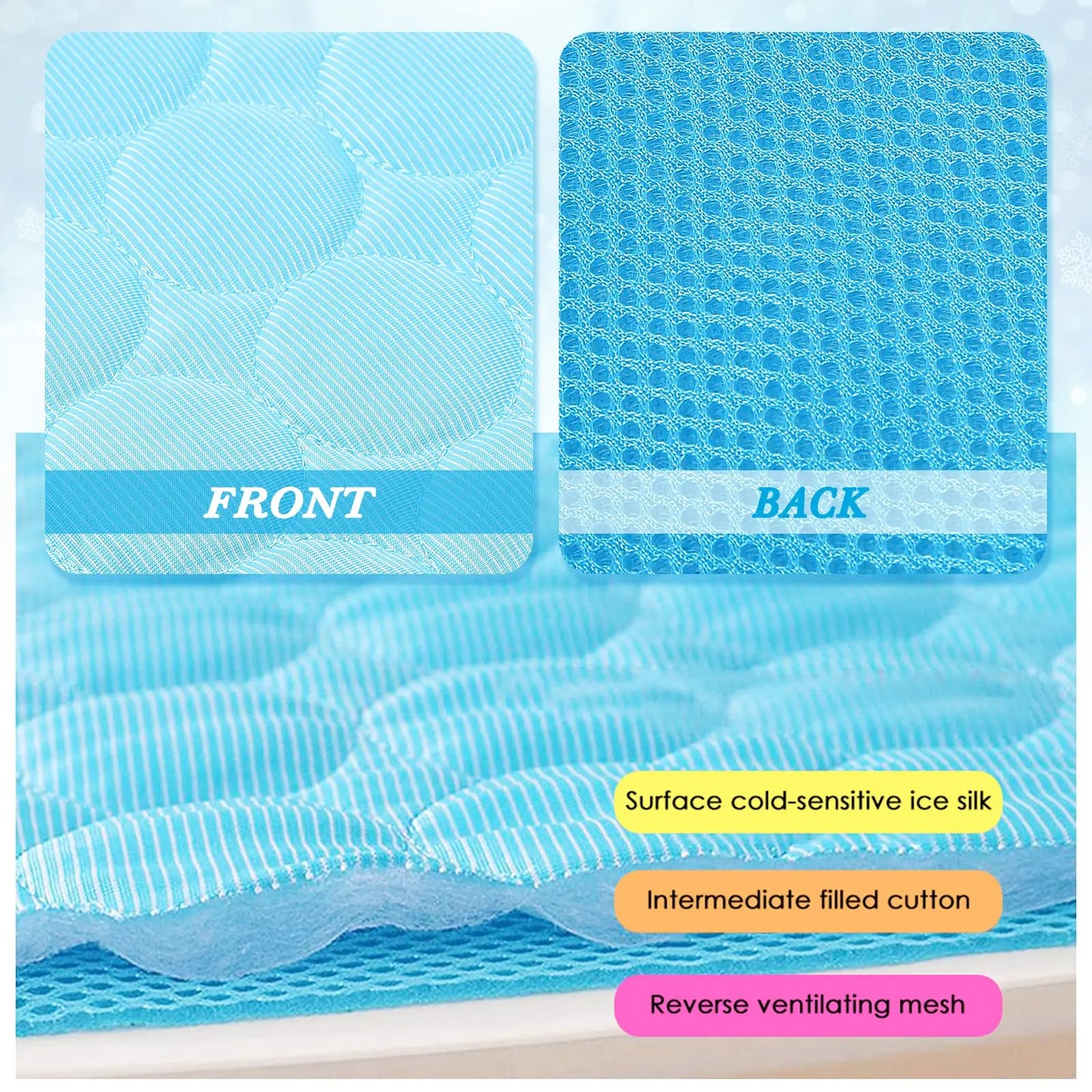 Cooling Mat For Dogs And Cats Summer Pet Cooling Pad Durable Waterproof Dog Bed Cool Mat For Small Medium Large Dogs Non Toxic