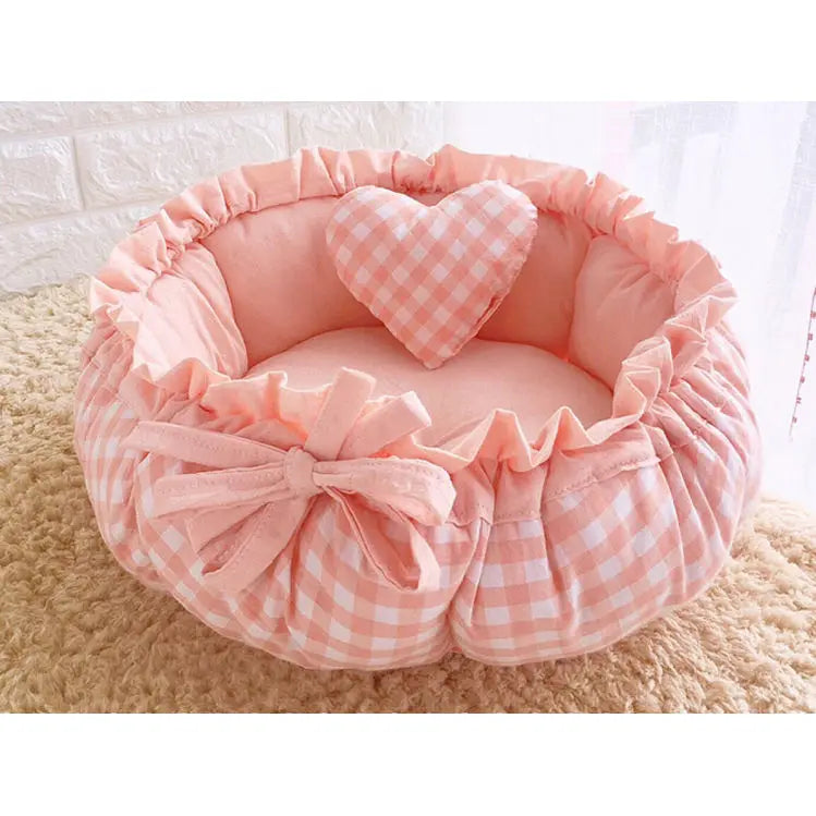 Kennel High Appearance Level Warm Small Dog Cute Princess Wind Four Seasons Universal Cartoon Print