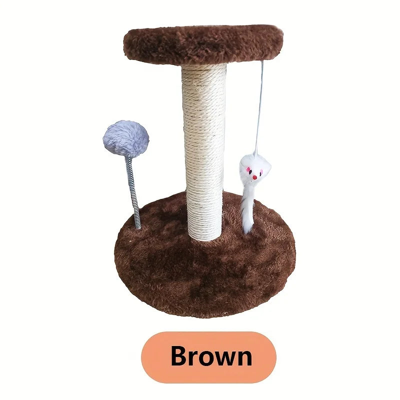 KEMORELA Cat Tree Tower Cat Scratching Post with Interactive Ball Toys and Plush Mouse for Kitty Cat Play Tower Centre for Play