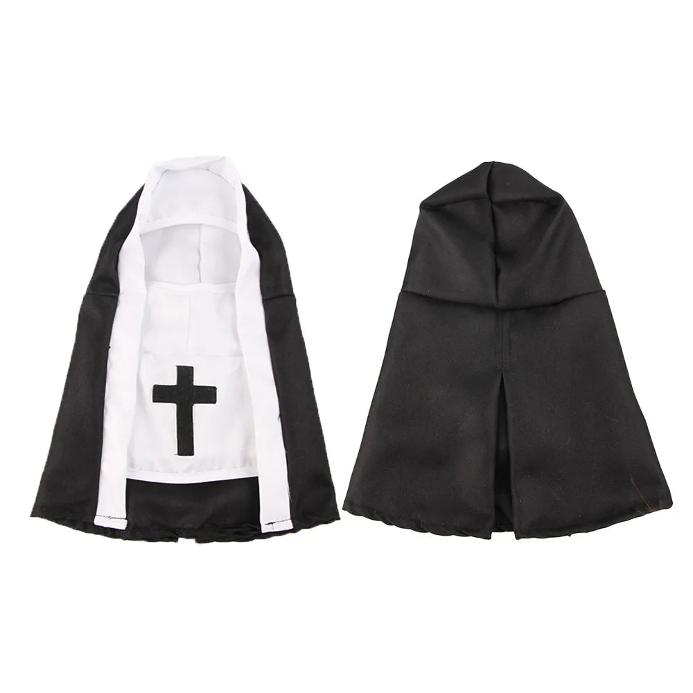 Costume da Suora per gatto o cane di piccola taglia, divertente travestimento per halloween o carnevale