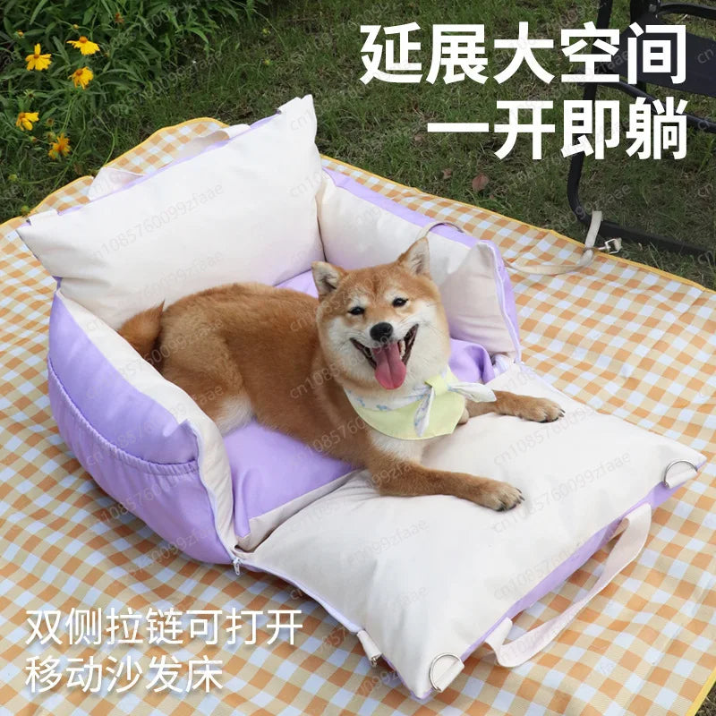 Pet car safety seat out of the kennel, dirt-resistant, easy to clean, water-proof outdoor cat litter, car bag, cat bag