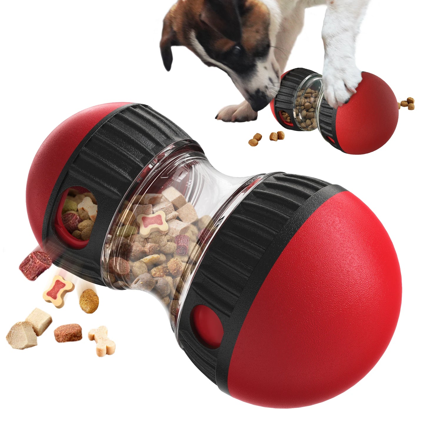 Pallina per lenta distribuzione dei croccantini - Giocattolo ideale per Cani e Gatti per intelligenza e addestramento
