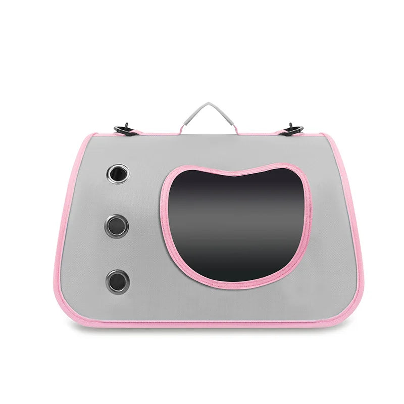 Portable Pet Carrier Bag for Small Dogs Cats Foldable Shoulder Backpack Breathable Travel Outdoor Kitten Puppy Carrier Handsfree