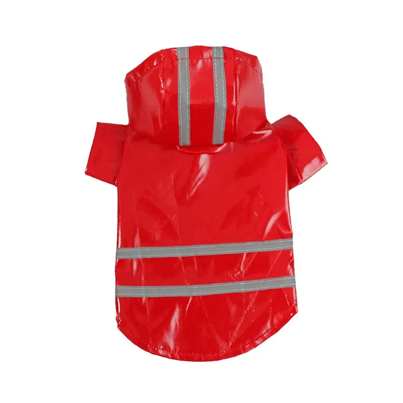 Giacca Impermeabile per piccoli cani con Cappuccio e Striscia Riflettente, Abbigliamento Traspirante da Esterno per Cuccioli