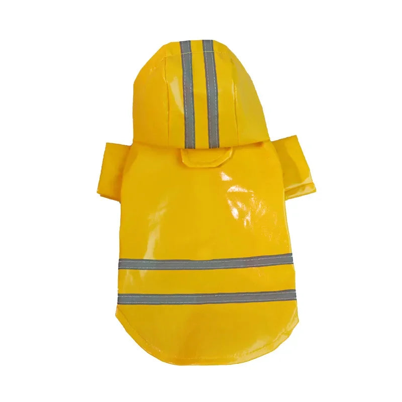 Giacca Impermeabile per piccoli cani con Cappuccio e Striscia Riflettente, Abbigliamento Traspirante da Esterno per Cuccioli