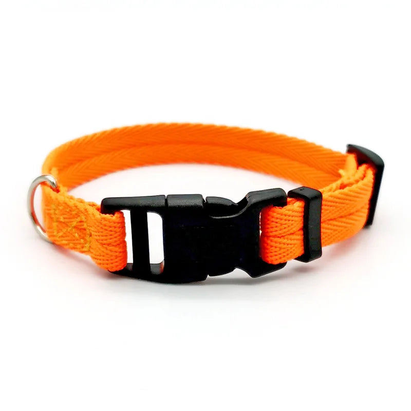 Pet Dog Collar Solid Color Puppy Collars Medium Dogs Quickly Disengaged Pet Dog Training Collar Teddy Bichon Small Dog Collar