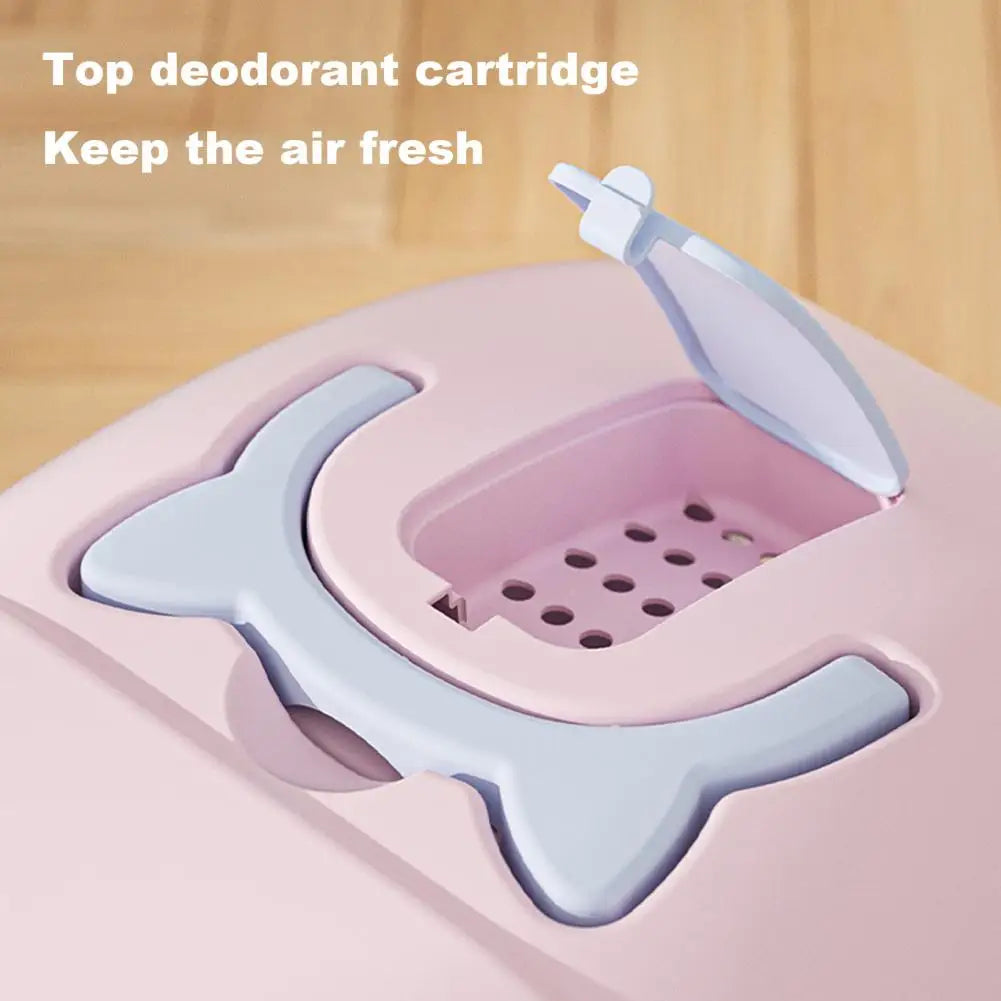 Large Cat Litter Box with Lid Closed Kitten Litter Pan with Litter Scoop Cat Enclosed Toilet Spacious Interior Pet Supplies