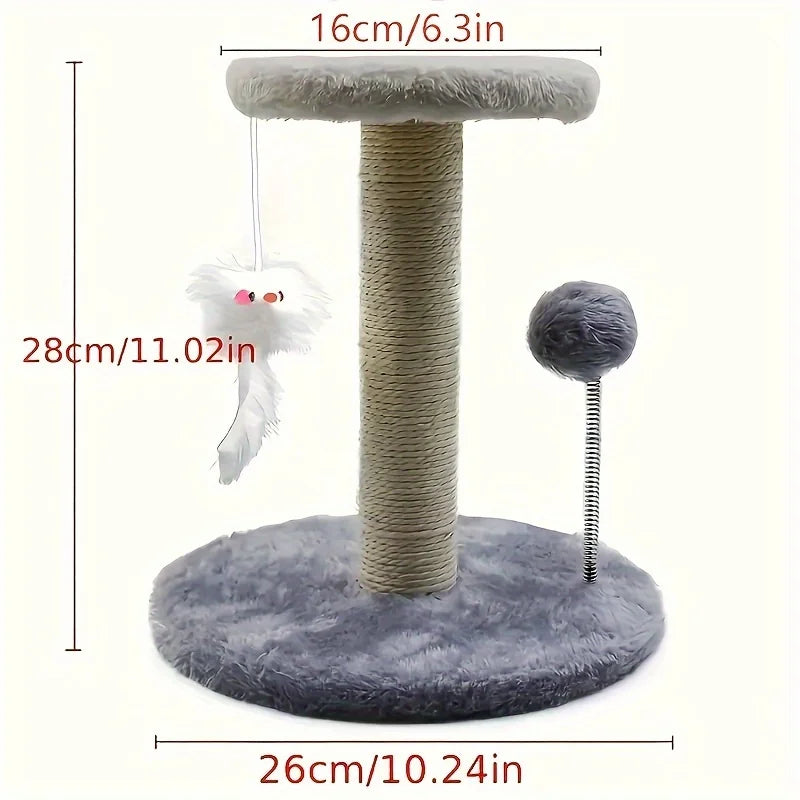 KEMORELA Cat Tree Tower Cat Scratching Post with Interactive Ball Toys and Plush Mouse for Kitty Cat Play Tower Centre for Play