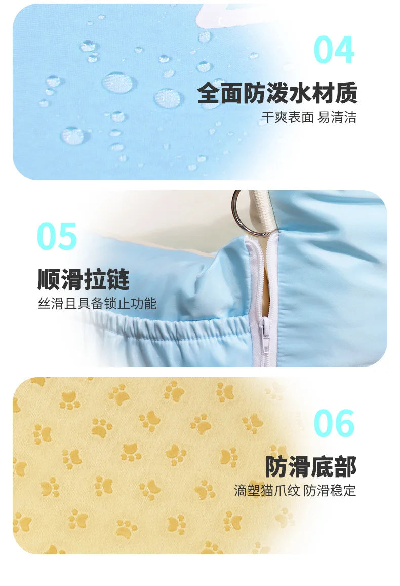 Pet car safety seat out of the kennel, dirt-resistant, easy to clean, water-proof outdoor cat litter, car bag, cat bag