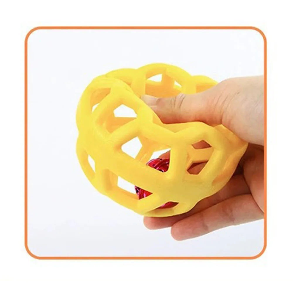 Dog Toy Ball, Pet Boredom Relief Bell Ball, Interactive Play Toy for Dogs, Fun Chew Ball with Bell