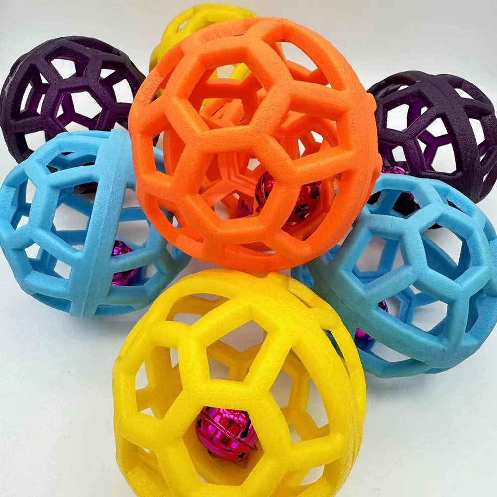 Dog Toy Ball, Pet Boredom Relief Bell Ball, Interactive Play Toy for Dogs, Fun Chew Ball with Bell