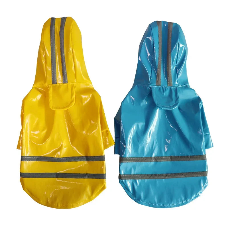 Giacca Impermeabile per piccoli cani con Cappuccio e Striscia Riflettente, Abbigliamento Traspirante da Esterno per Cuccioli
