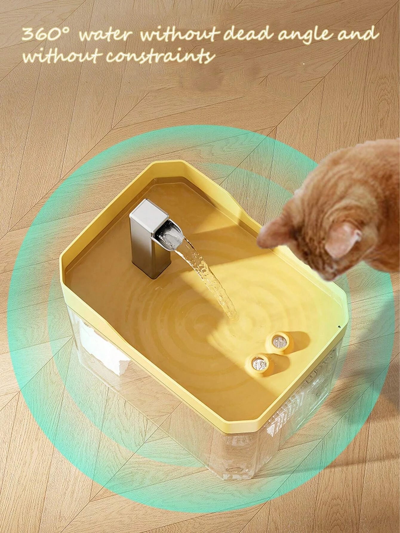 Fontanella distributore d'acqua per gatti e cani, alimentazione USB con sistema anti-surriscaldamento, ricircolo e filtro