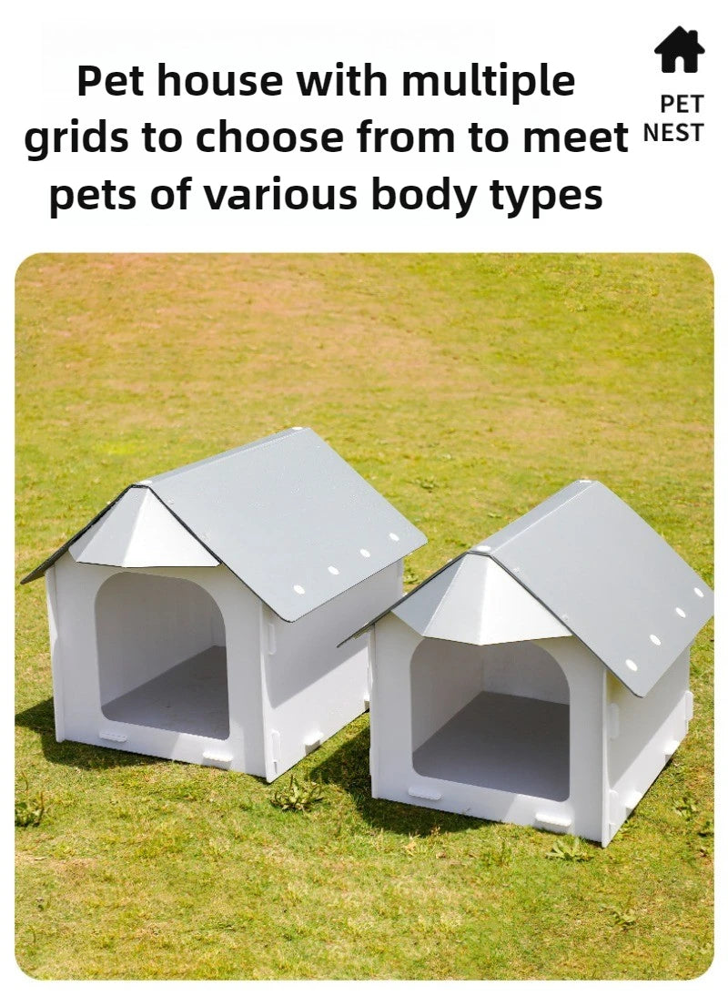 Outdoor Plastic Kennel Rain-proof Dog House Small and Medium-sized Dog Outdoor Dedicated Waterproof Pet Nest Keep Warm Dog Beds