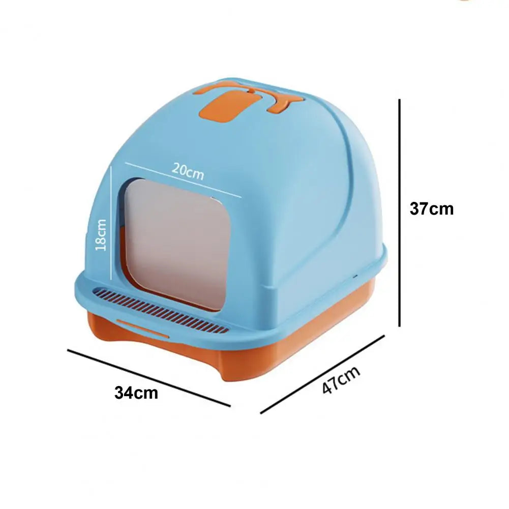 Large Cat Litter Box with Lid Closed Kitten Litter Pan with Litter Scoop Cat Enclosed Toilet Spacious Interior Pet Supplies