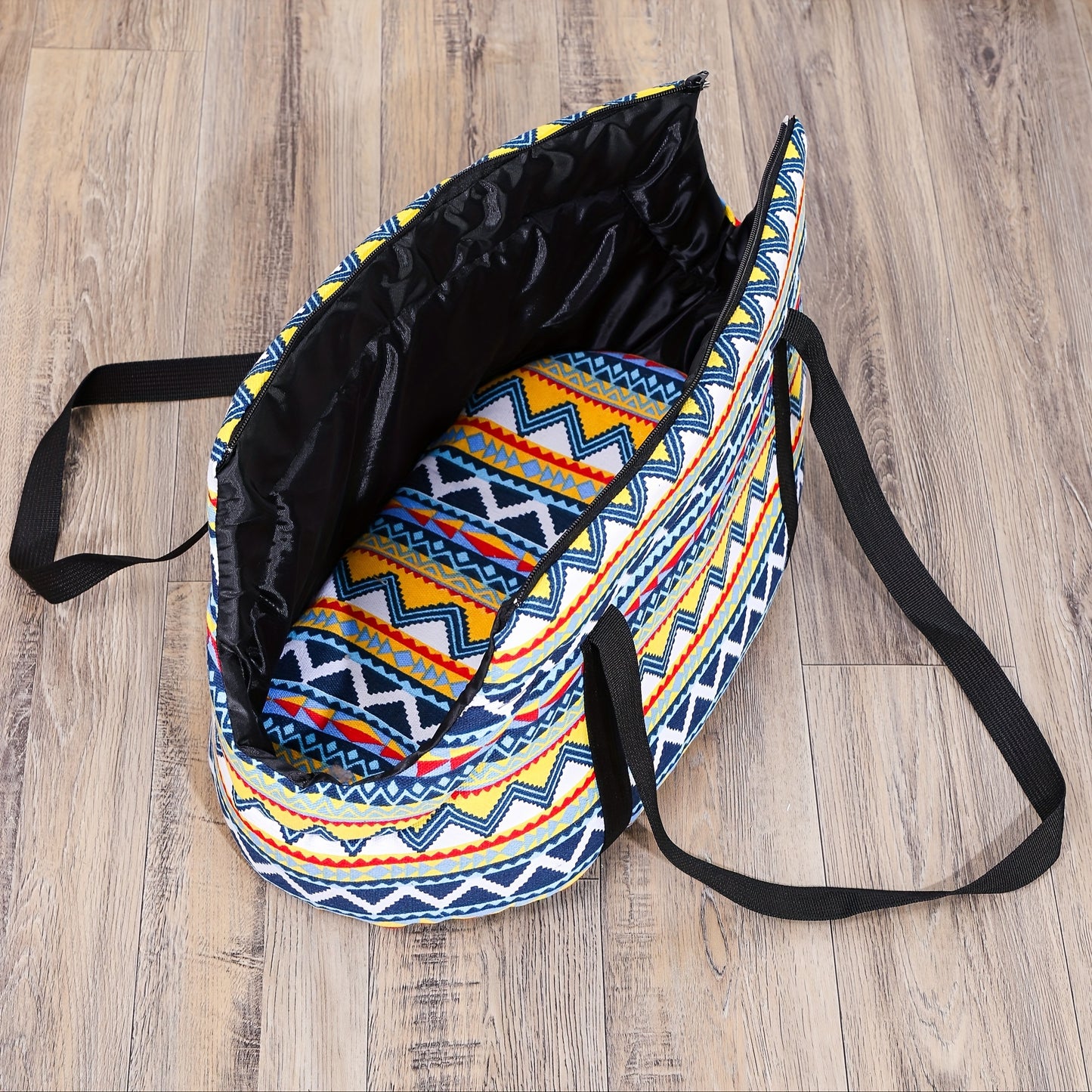 Portable Cat Carrier Bag with Zipper - Washable Polyester, Shoulder Strap for Small to Medium Cats