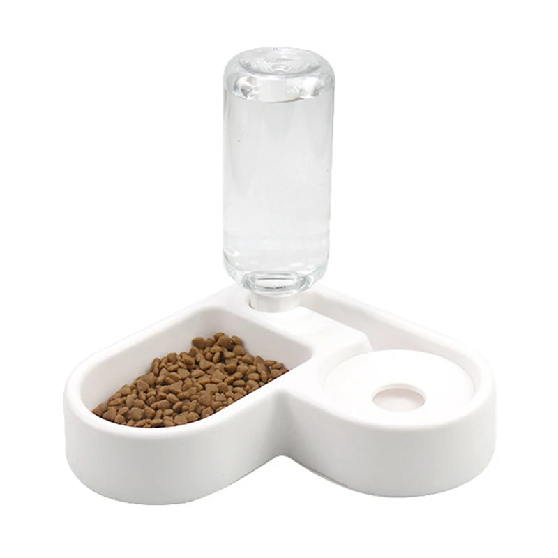 Distributore di cibo e acqua 2 in 1, per gatti e cani