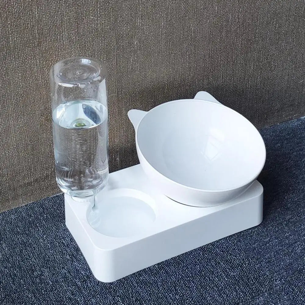 Distributore di cibo e acqua 2 in 1, per gatti e cani