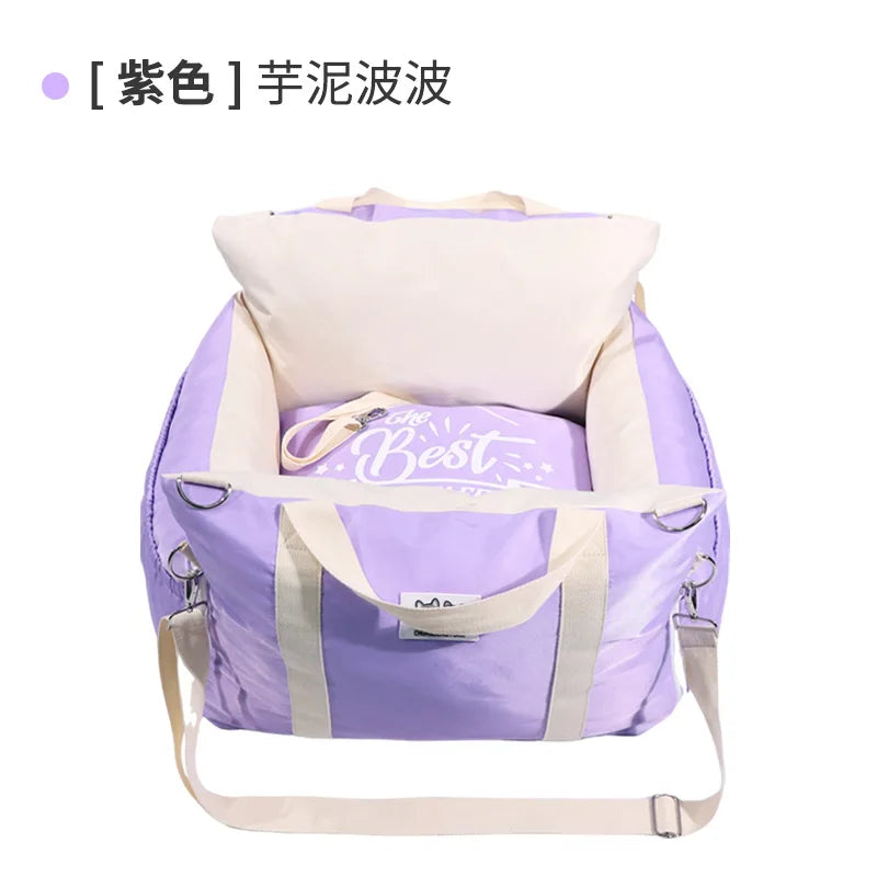 Pet car safety seat out of the kennel, dirt-resistant, easy to clean, water-proof outdoor cat litter, car bag, cat bag