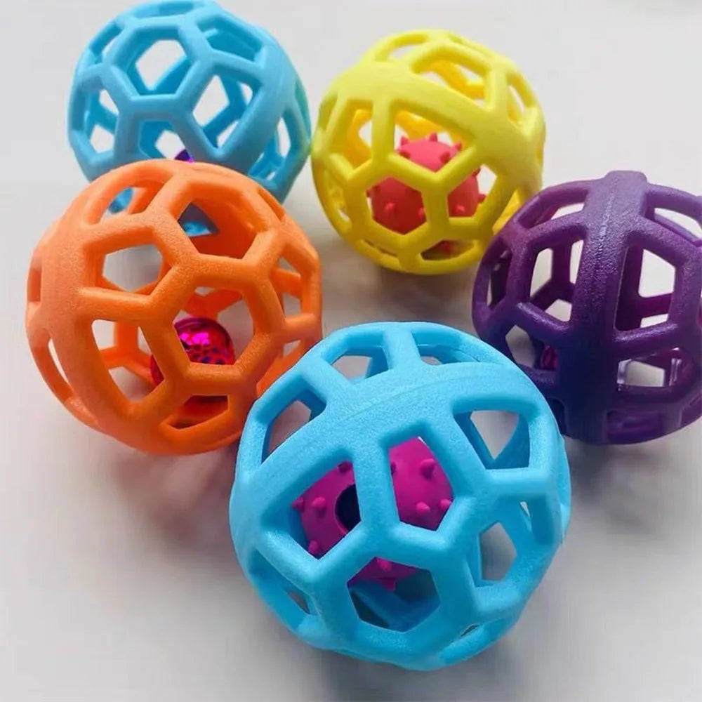 Dog Toy Ball, Pet Boredom Relief Bell Ball, Interactive Play Toy for Dogs, Fun Chew Ball with Bell