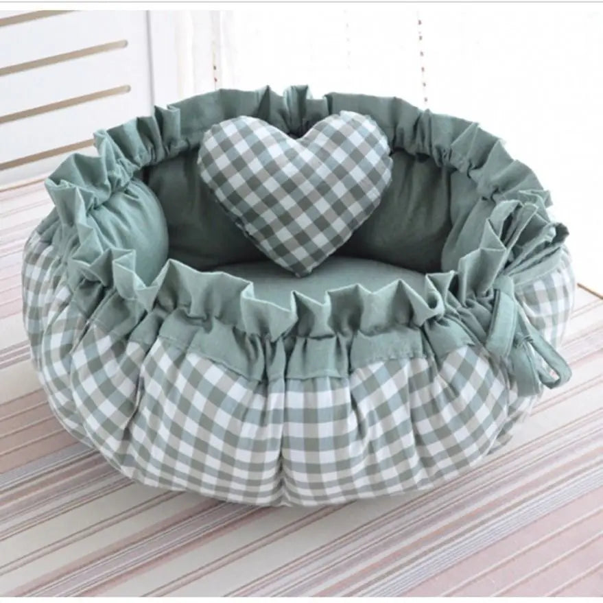Kennel High Appearance Level Warm Small Dog Cute Princess Wind Four Seasons Universal Cartoon Print