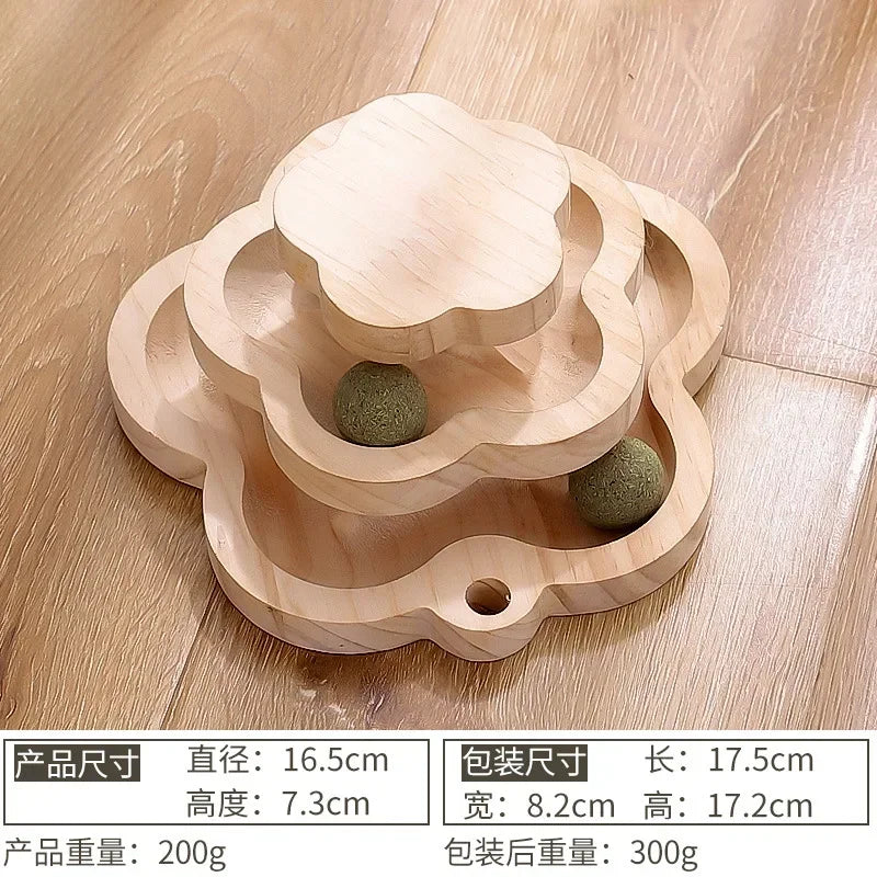 Cat Toys Ball, Training Toys, Intelligence Amusement Triple Play Disc, 2/3 Levels Pet Cat Toy Tower Tracks