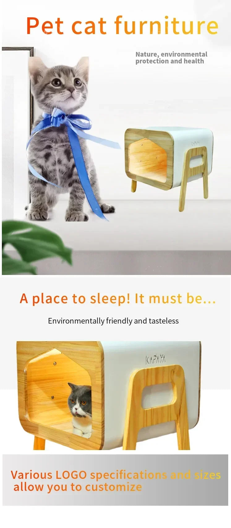 Hot Sale High Quality Kennel Cat House Pet Furniture Luxury Wooden Indoor Kennel Cat House
