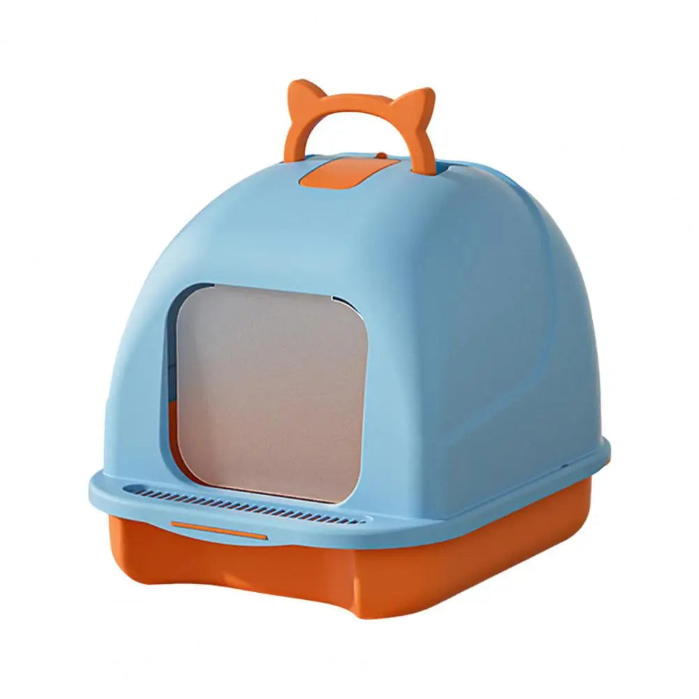 Large Cat Litter Box with Lid Closed Kitten Litter Pan with Litter Scoop Cat Enclosed Toilet Spacious Interior Pet Supplies