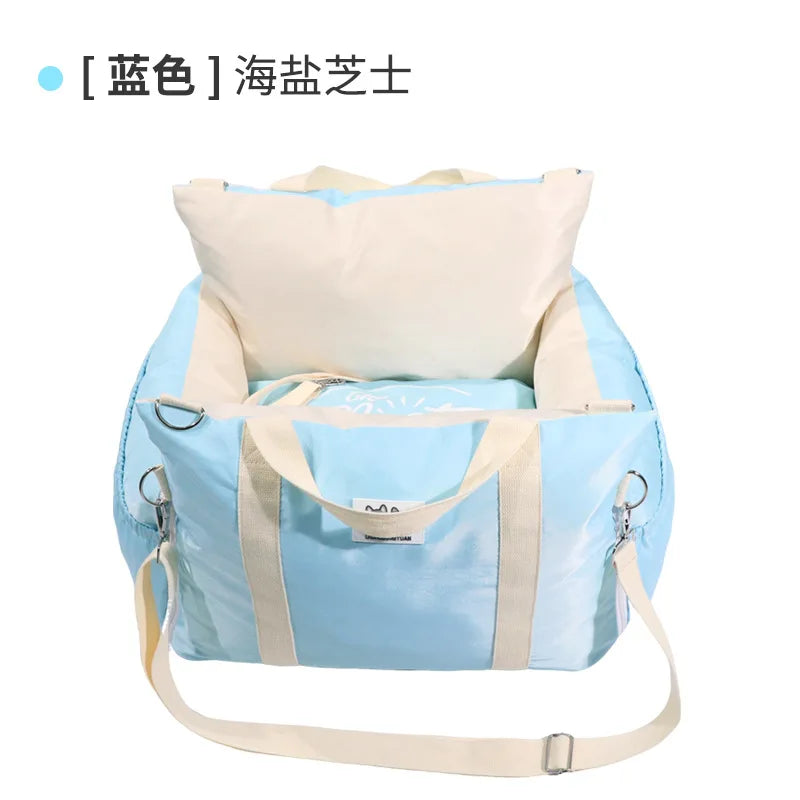 Pet car safety seat out of the kennel, dirt-resistant, easy to clean, water-proof outdoor cat litter, car bag, cat bag