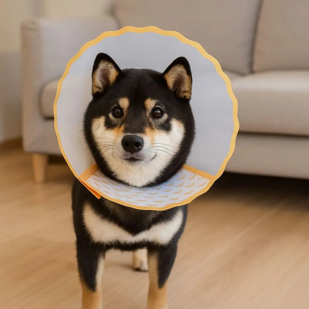 Adjustable Pet Recovery Collar Anti-Lick Anti-Scratching Dog Anti-Bite Collar Breathable Anti-Chew Cat Elizabethan Collar