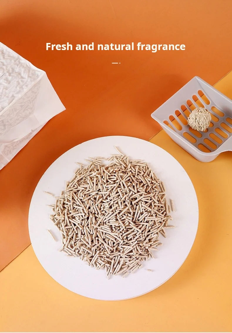 6-Liter Pack Natural Soybean Residue Cat Litter Tofu Eco-Friendly Four Scents Available Cat Litter Alternative