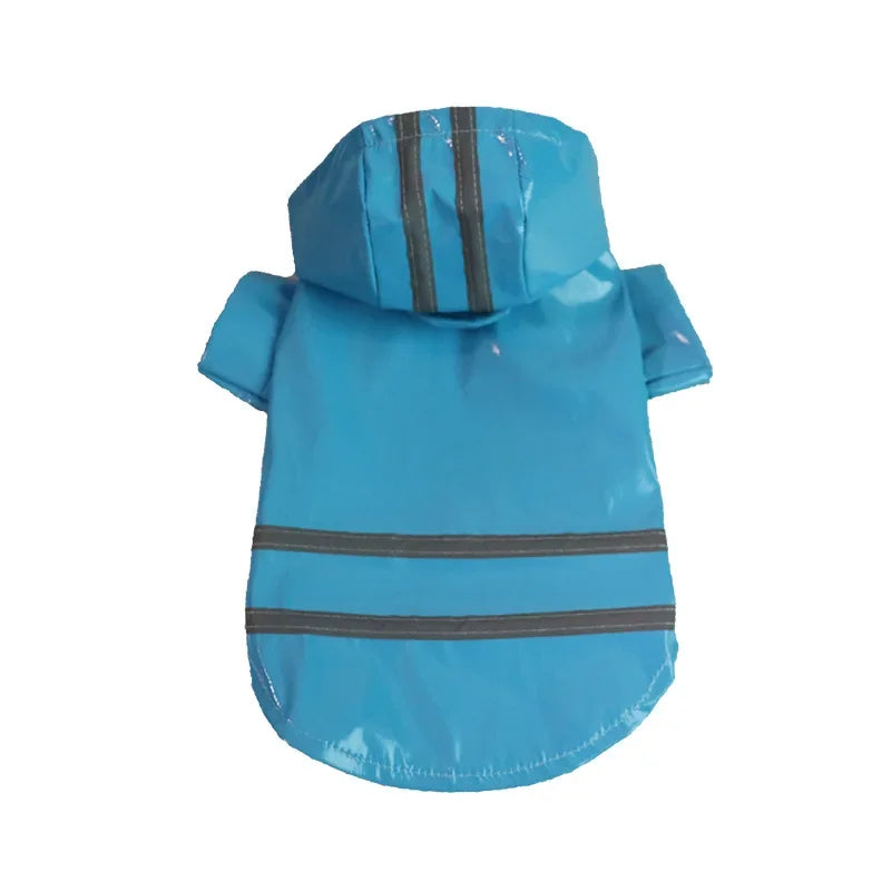 Giacca Impermeabile per piccoli cani con Cappuccio e Striscia Riflettente, Abbigliamento Traspirante da Esterno per Cuccioli