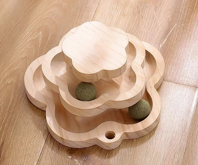 Cat Toys Ball, Training Toys, Intelligence Amusement Triple Play Disc, 2/3 Levels Pet Cat Toy Tower Tracks