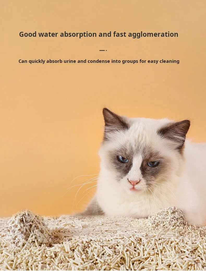 6-Liter Pack Natural Soybean Residue Cat Litter Tofu Eco-Friendly Four Scents Available Cat Litter Alternative