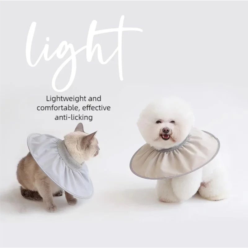Pet Elizabeth Collar Sterilization Care Collar Cat and Dog Grooming Collar Anti-Licking and Biting Small Size Dogs Headgear