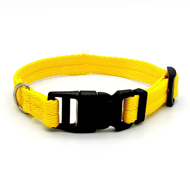 Pet Dog Collar Solid Color Puppy Collars Medium Dogs Quickly Disengaged Pet Dog Training Collar Teddy Bichon Small Dog Collar