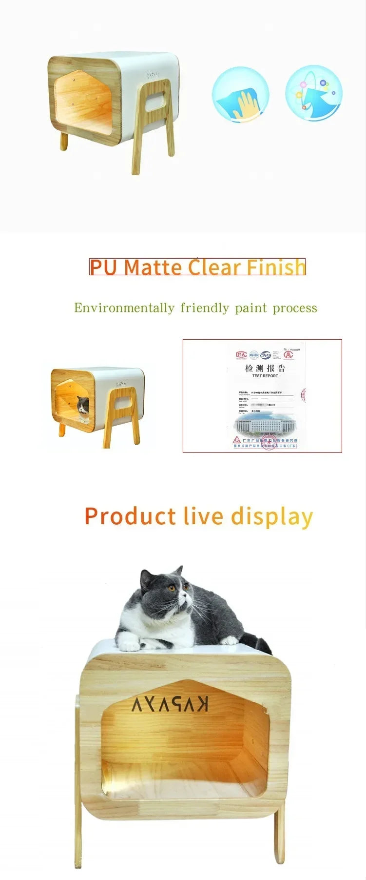 Hot Sale High Quality Kennel Cat House Pet Furniture Luxury Wooden Indoor Kennel Cat House