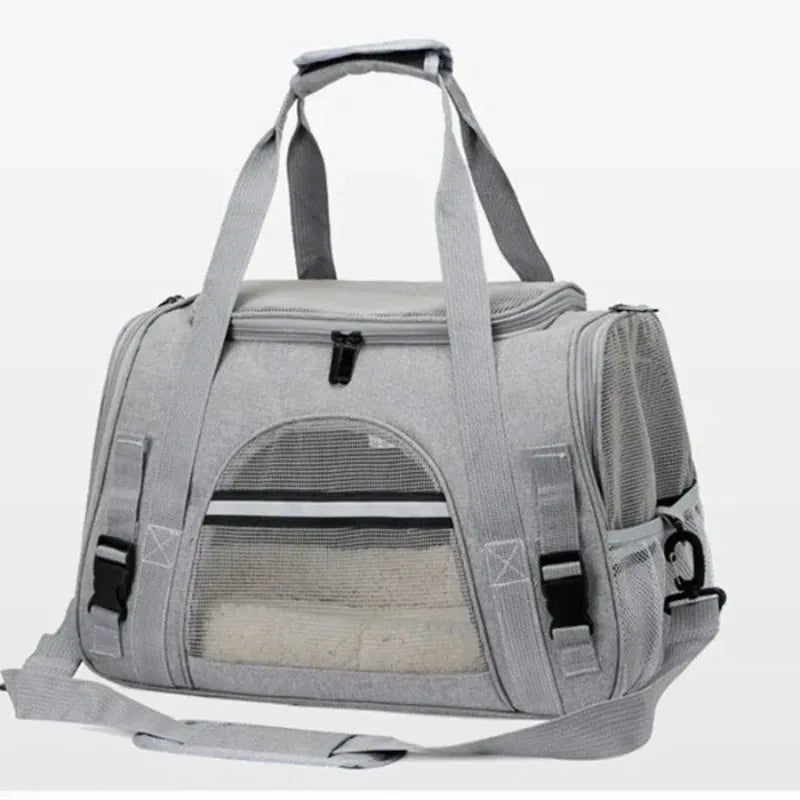 Collapsible Breathable Pet Carrier – Soft-Sided for Cats & Dogs | Crossbody Design with Large Opening | Ideal for Trave
