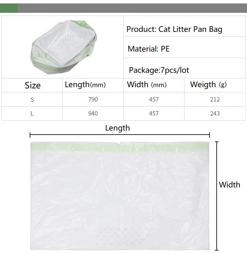 Cat Litter Filter Bag Portable Household Hygiene Reusable Puppy Litter Box Tray Home Accessories Pet Supplies Cat Cleaning Bag