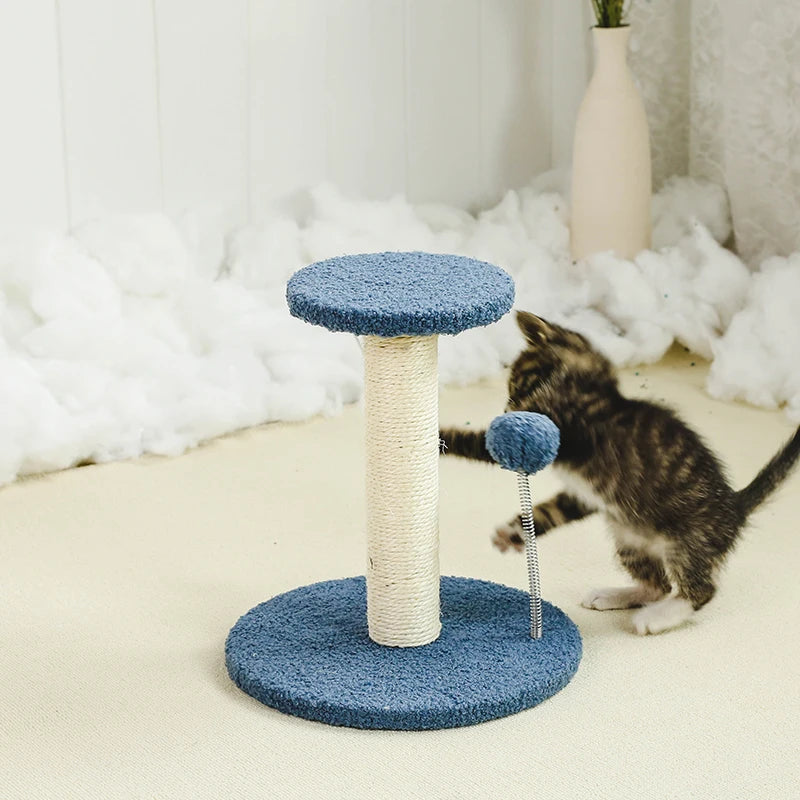 Cat Tree Tower, Cat Scratching Post with Interactive Ball Toys and Plush Mouse for Kitty Cat Play Tower Activity Centre for Play