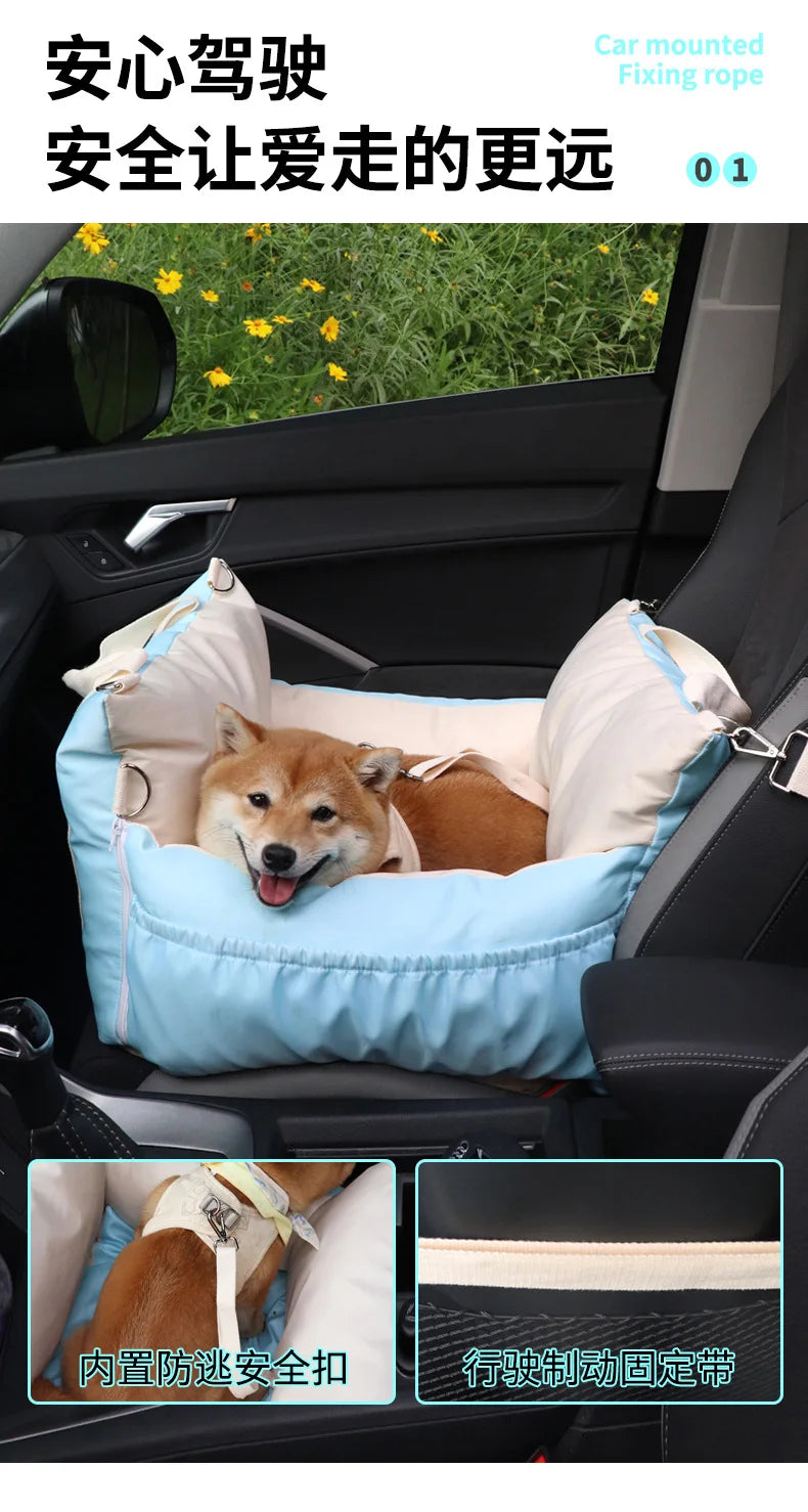 Pet car safety seat out of the kennel, dirt-resistant, easy to clean, water-proof outdoor cat litter, car bag, cat bag